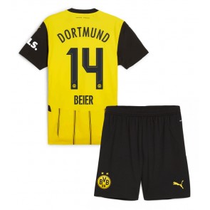 Borussia Dortmund Maximilian Beier #14 Dětské Domácí dres komplet 2024-25 Krátký Rukáv (+ trenýrky)